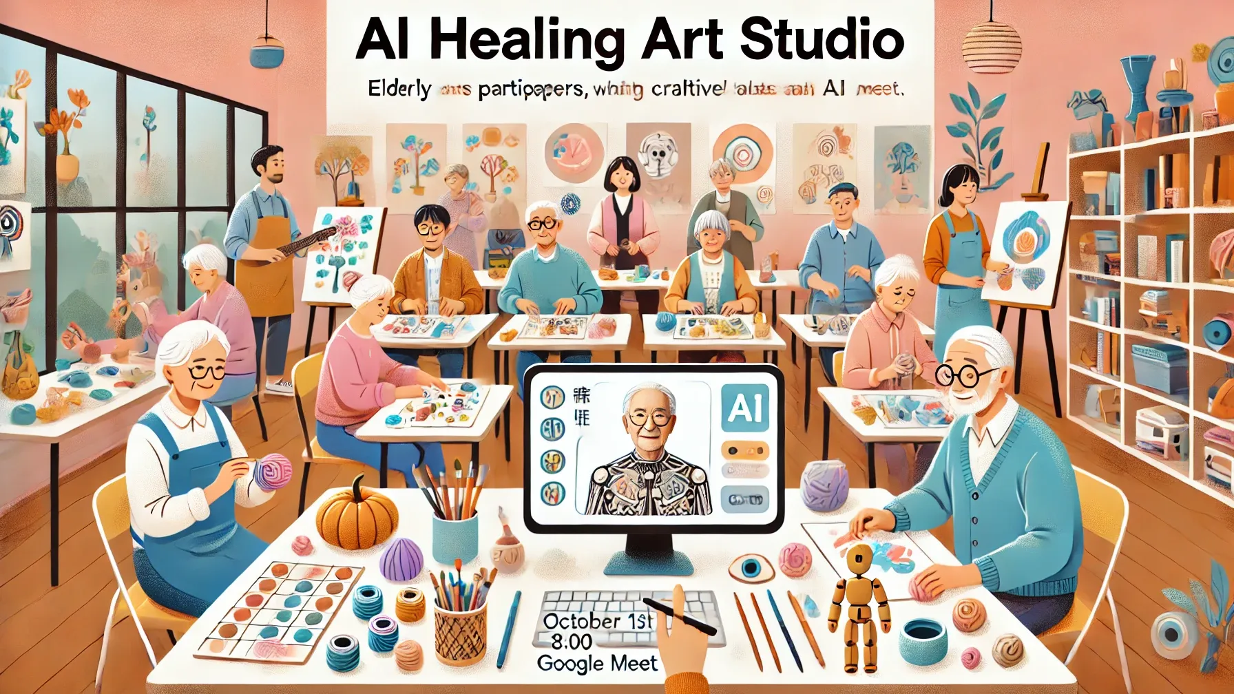 AI療癒畫室：數位工具應用在教案設計和社區教學實務